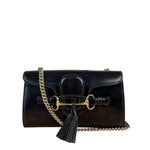 Gucci Black Leather Small Emily Chain Shoulder Bag