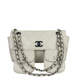 Chanel White Quilted Leather Multi-pocket Flap Bag 2007
