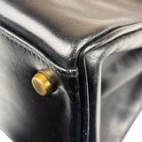 Hermes Black Box Leather Kelly 32 Handbag 1979