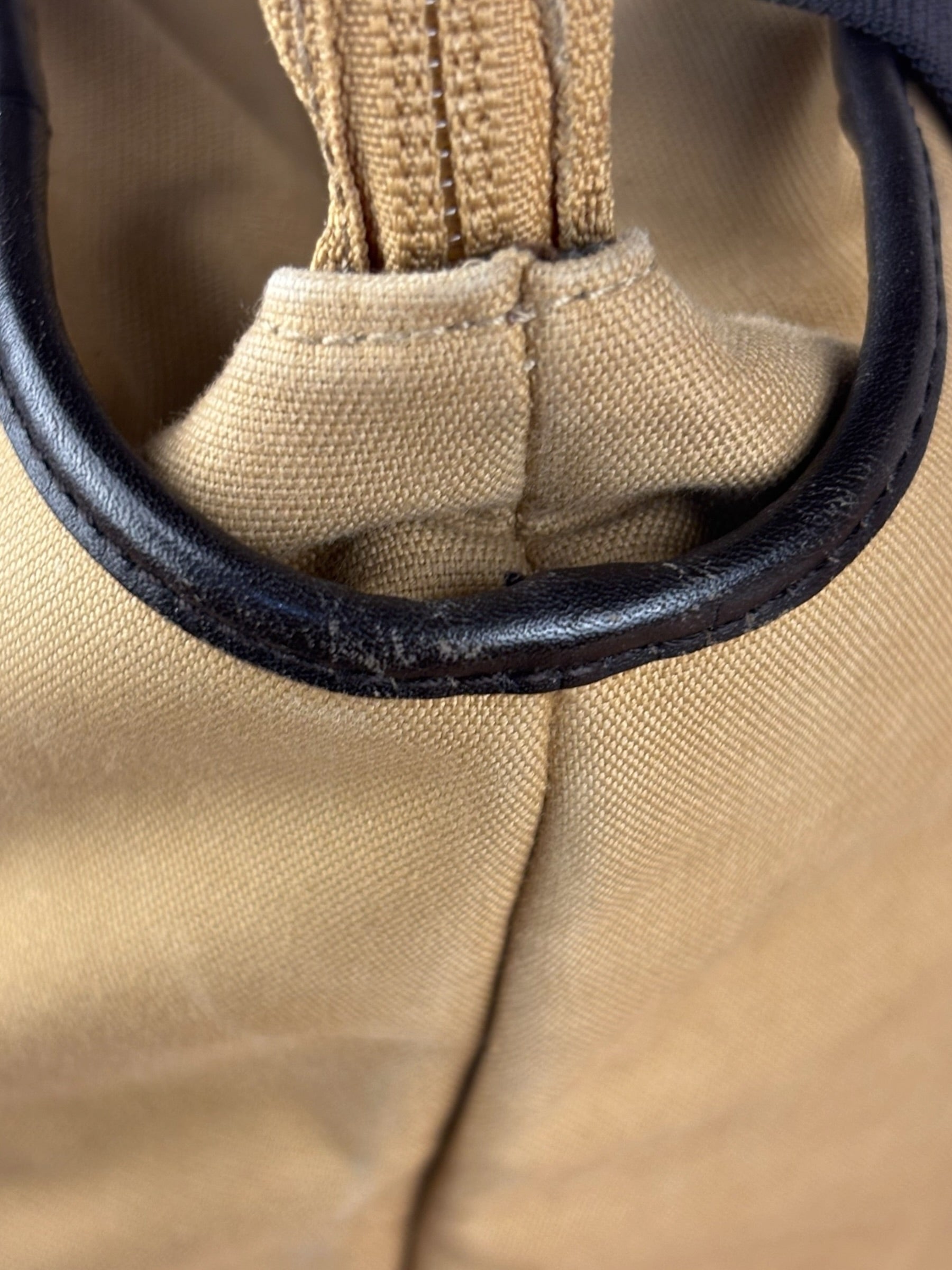 Gucci Vintage Brown Canvas Zip Tote