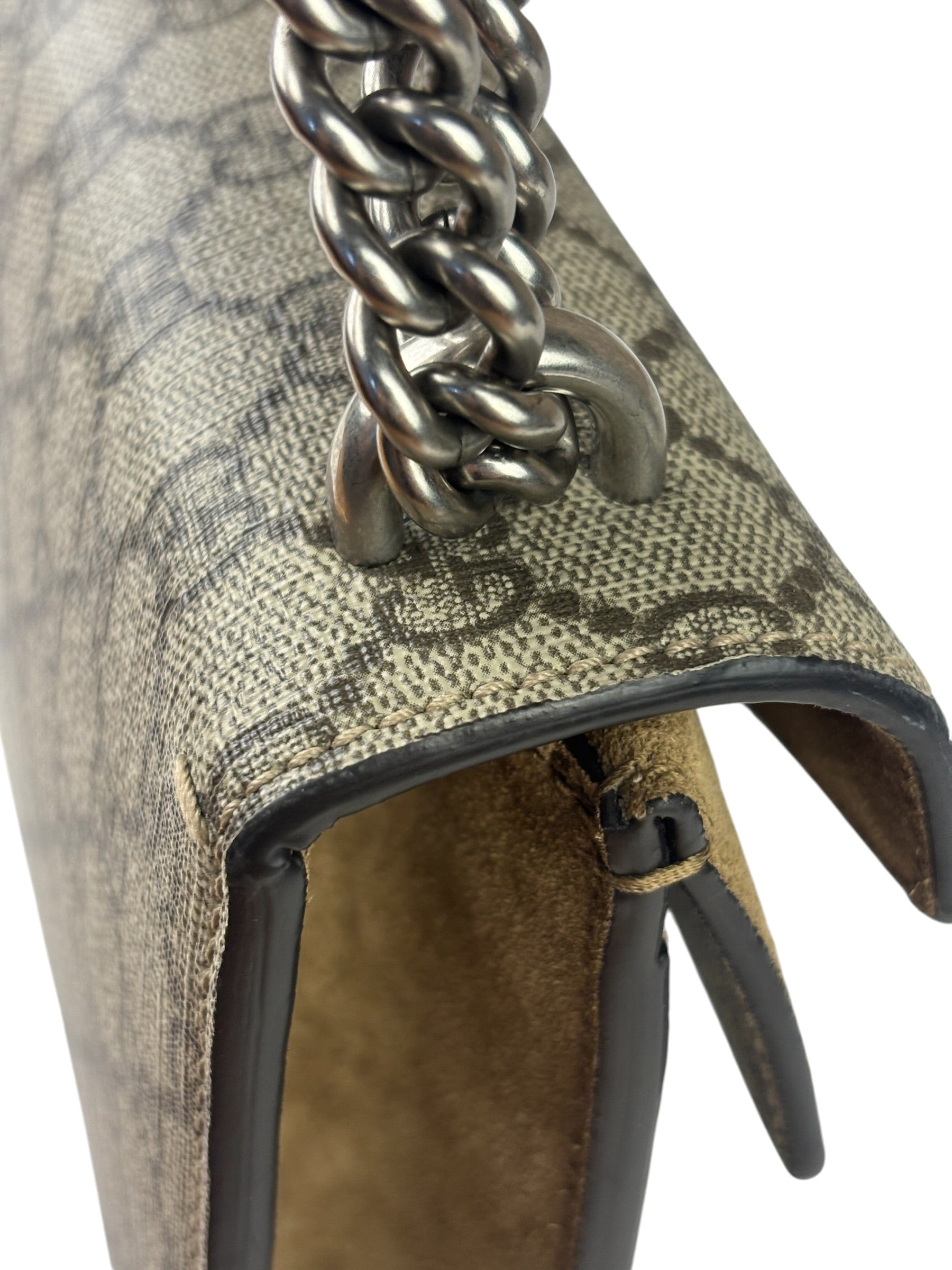 Gucci Beige Leather GG Dionysus Shoulder Bag