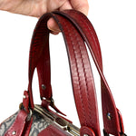 Christian Dior 2005 Doctor Bag Navy/Red Leather Trim