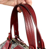 Christian Dior 2005 Doctor Bag Navy/Red Leather Trim