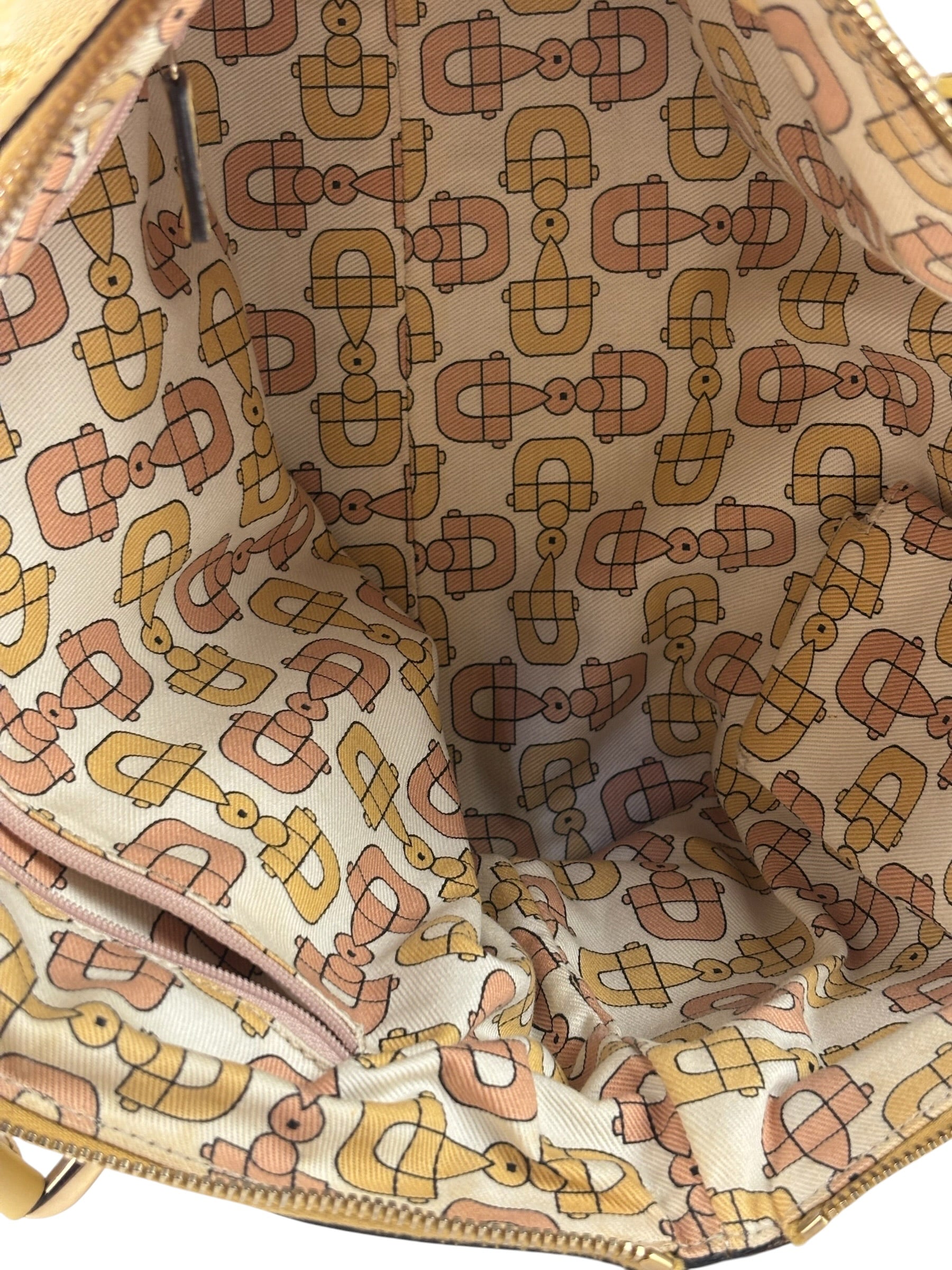 Gucci Yellow Leather GG Abbey Shoulder Bag