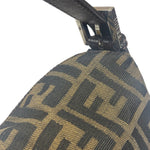 Fendi Brown Leather Trim Baguette