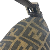 Fendi Brown Leather Trim Baguette