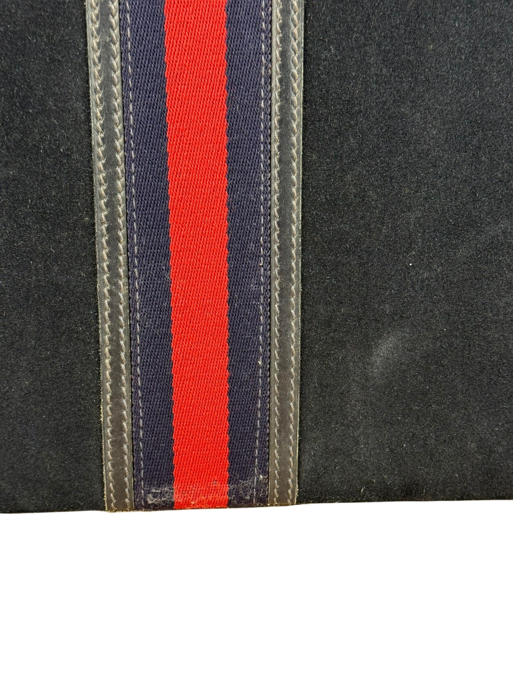 Gucci Navy Suede Vintage Briefcase