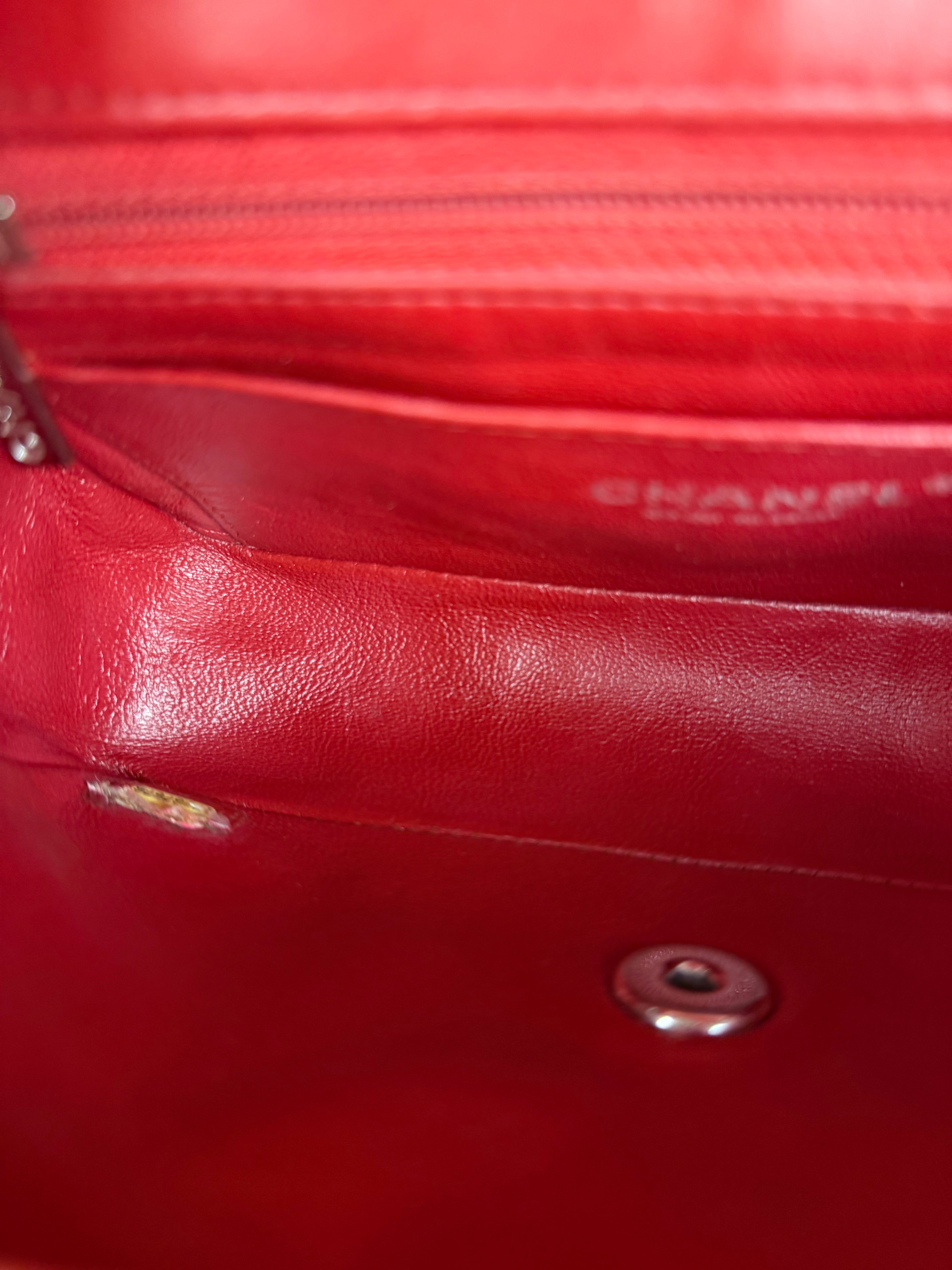 Chanel Red Quilted Leather Classic Mini Flap Bag 2012