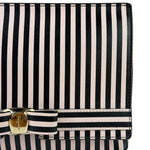 Salvatore Ferragamo Pink/Black Striped Crossbody Bag