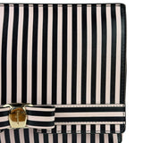 Salvatore Ferragamo Pink/Black Striped Crossbody Bag