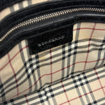 Burberry Black Pebbled Leather Tote Handbag