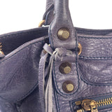 Balenciaga Purple Leather City Two-Way Bag