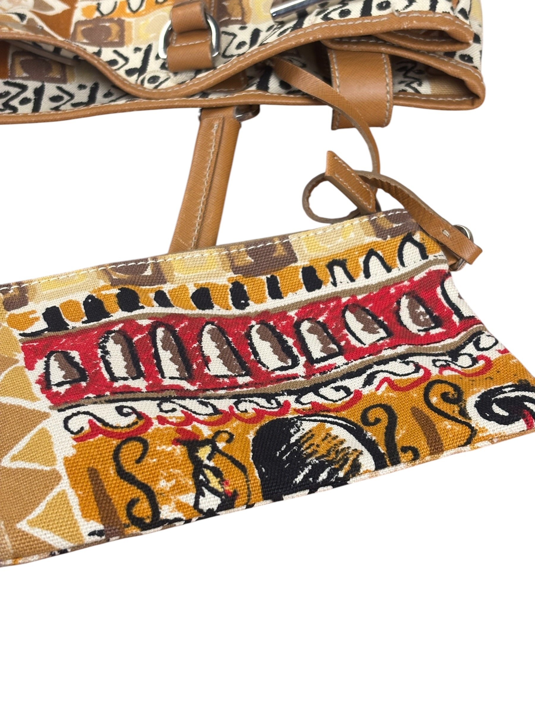Prada Vintage Limited Edition Venetian Scene Canvas Tote Bag