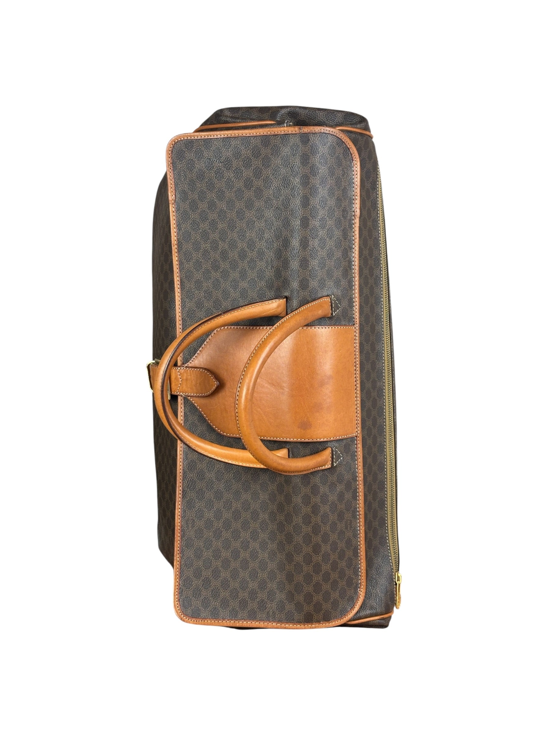 Celine Vintage Macadam Coated Canvas Weekender Travel Bag