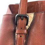 Bottega Veneta Brown Leather Intrecciato Trim Cesta Tote
