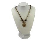 Chanel Vintage Strass & Patent Leather Bow Coin Choker Mid 90s