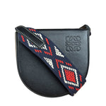 Loewe Anagram Black Leather Heel Crossbody Pochette