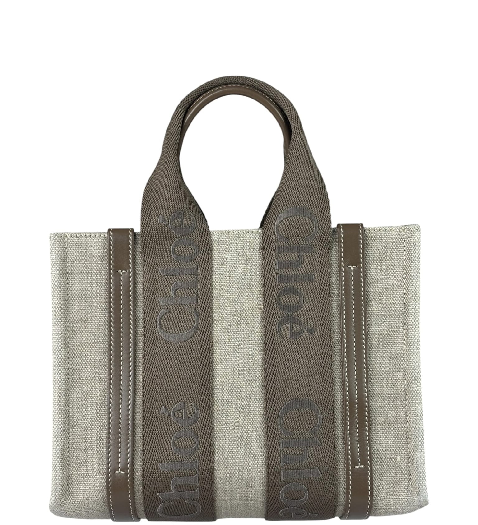 Chloé Small Woody Canvas 2Way Tote Khaki/Green