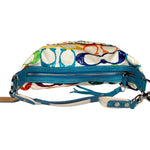 Coach Multicolor Leather Trim Scribble Hobo Bag