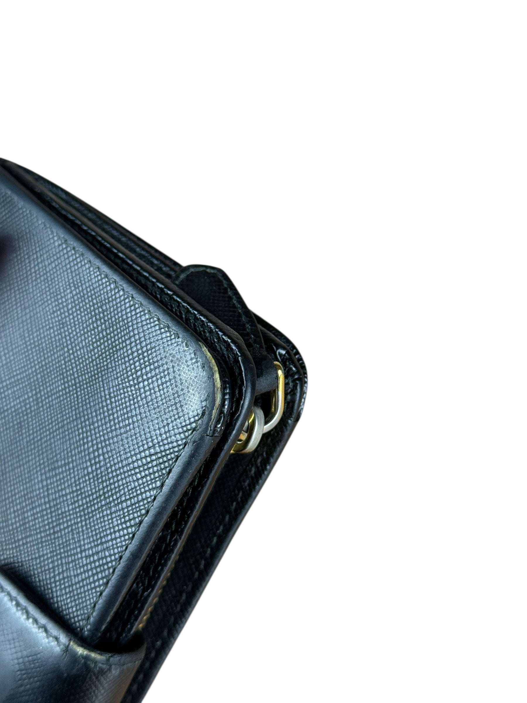 Prada Saffiano Zip Compact Wallet