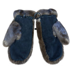 Vintage Brown Fur Mittens