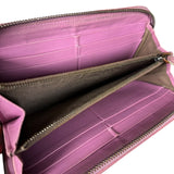 Bottega Veneta Intreccio Long Zip Wallet Pink
