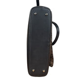 Burberry Vintage Black Leather Flap Shoulder Bag