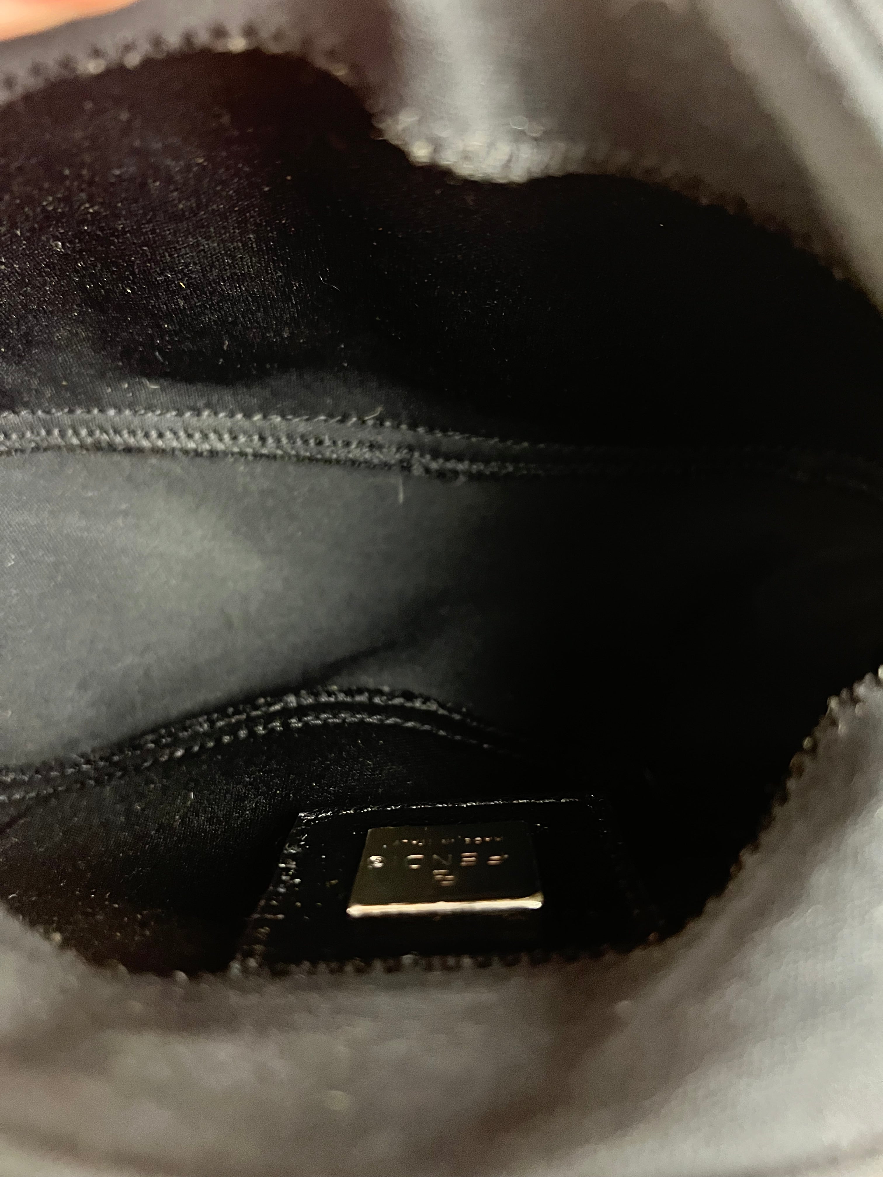 Fendi Mini Baguette Neoprene Black