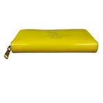 Yves Saint Laurent Yellow Patent Leather Zip-Around Long Wallet