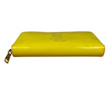 Yves Saint Laurent Yellow Patent Leather Zip-Around Long Wallet