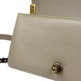 Chanel Beige Leather Boy Stingray Flap Bag 2013