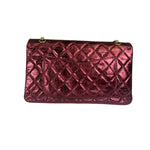 Chanel Patent Burgundy Quilted Leather 2.55 Reissue Double Flap Bag 2008