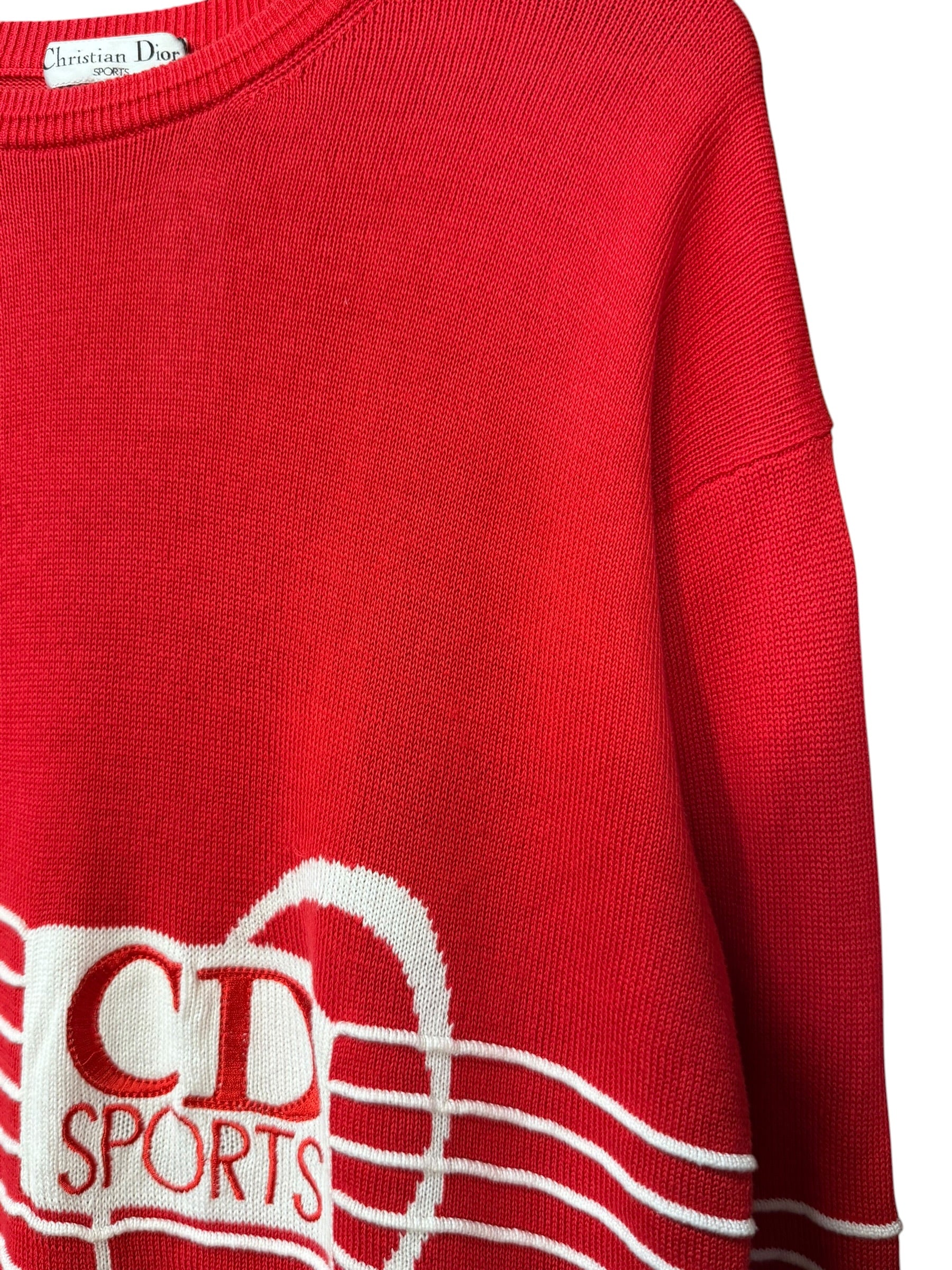 Christian Dior Sport Red Vintage Logo Sweater
