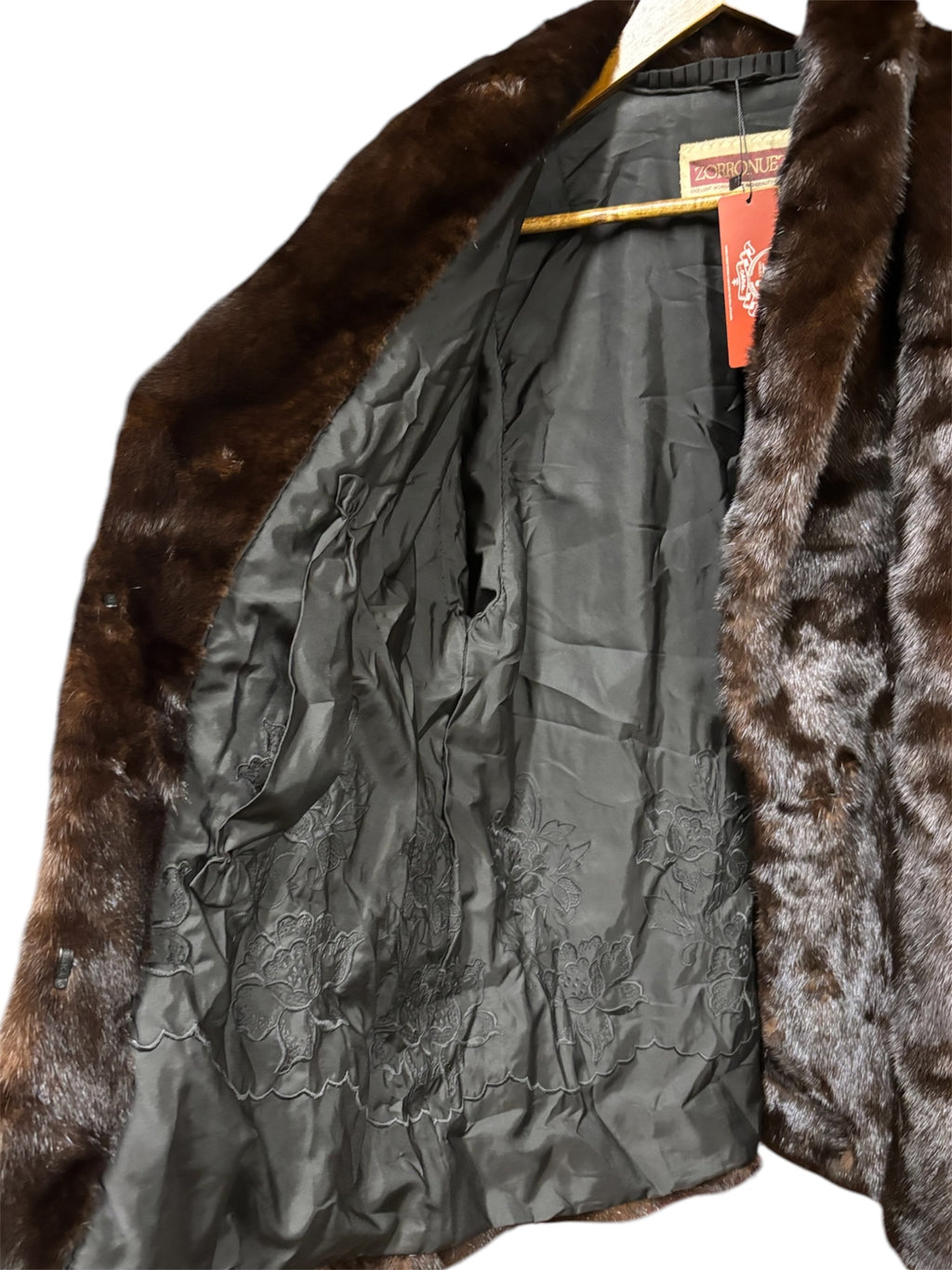 Vintage Azorronuez Dark Brown Mink Fur Coat
