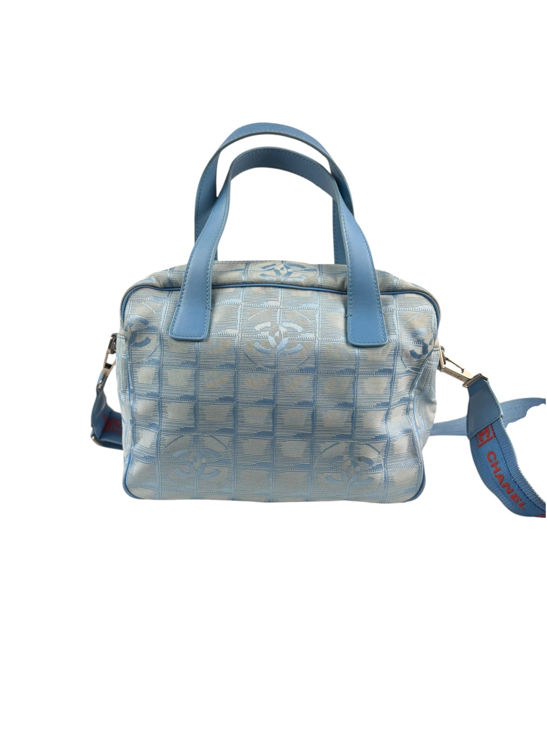 Chanel Blue CC Travel Line Tote Two-Way Bag
