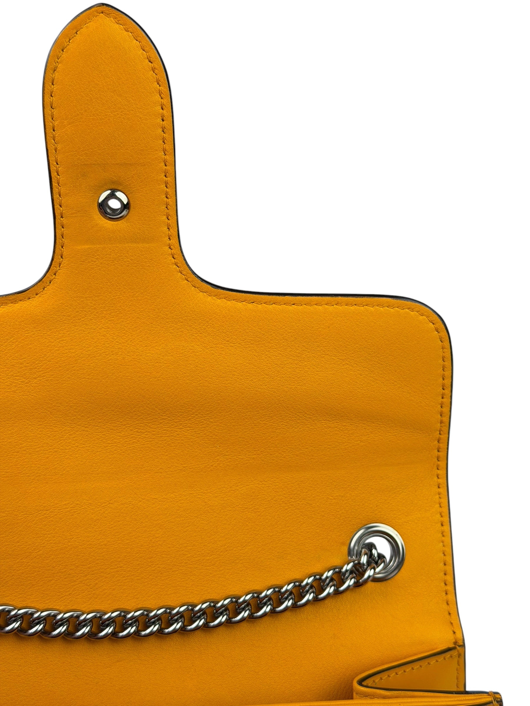Gucci Orange GG Polished Leather Shoulder Bag