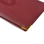 Cartier Vintage Burgundy Leather Bordeaux Bi-Fold Long Wallet