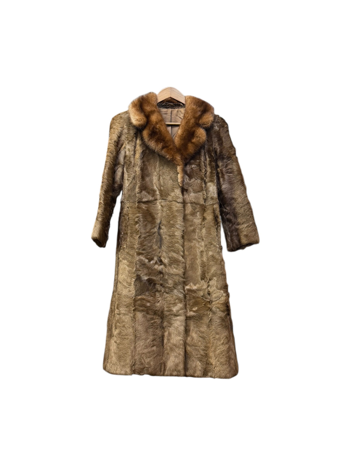 Vintage Mink Trim/Persian Lamb Fur Long Coat