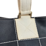 Chanel Vintage Large Square Quilt Tote Faded Black 2003