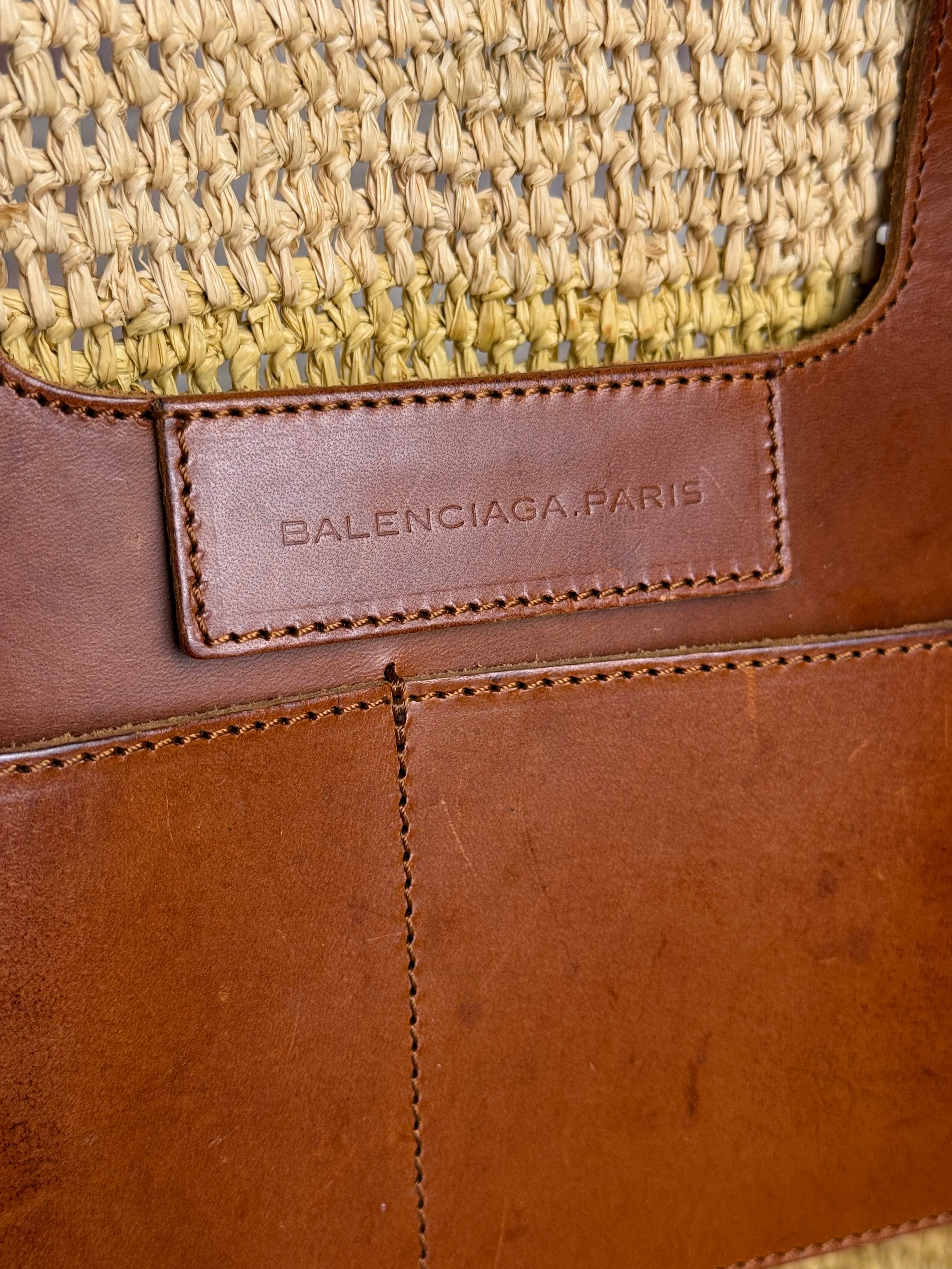 Balenciaga Wicker Tote Bag