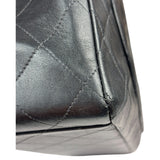 Chanel Black Quilted Leather Jumbo Flap Bag 1995