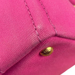 Prada Pink Canvas Canapa Hand Bag