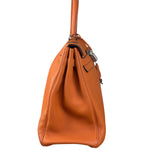 Hermes 2011 Orange Togo Leather Palladium Kelly 35