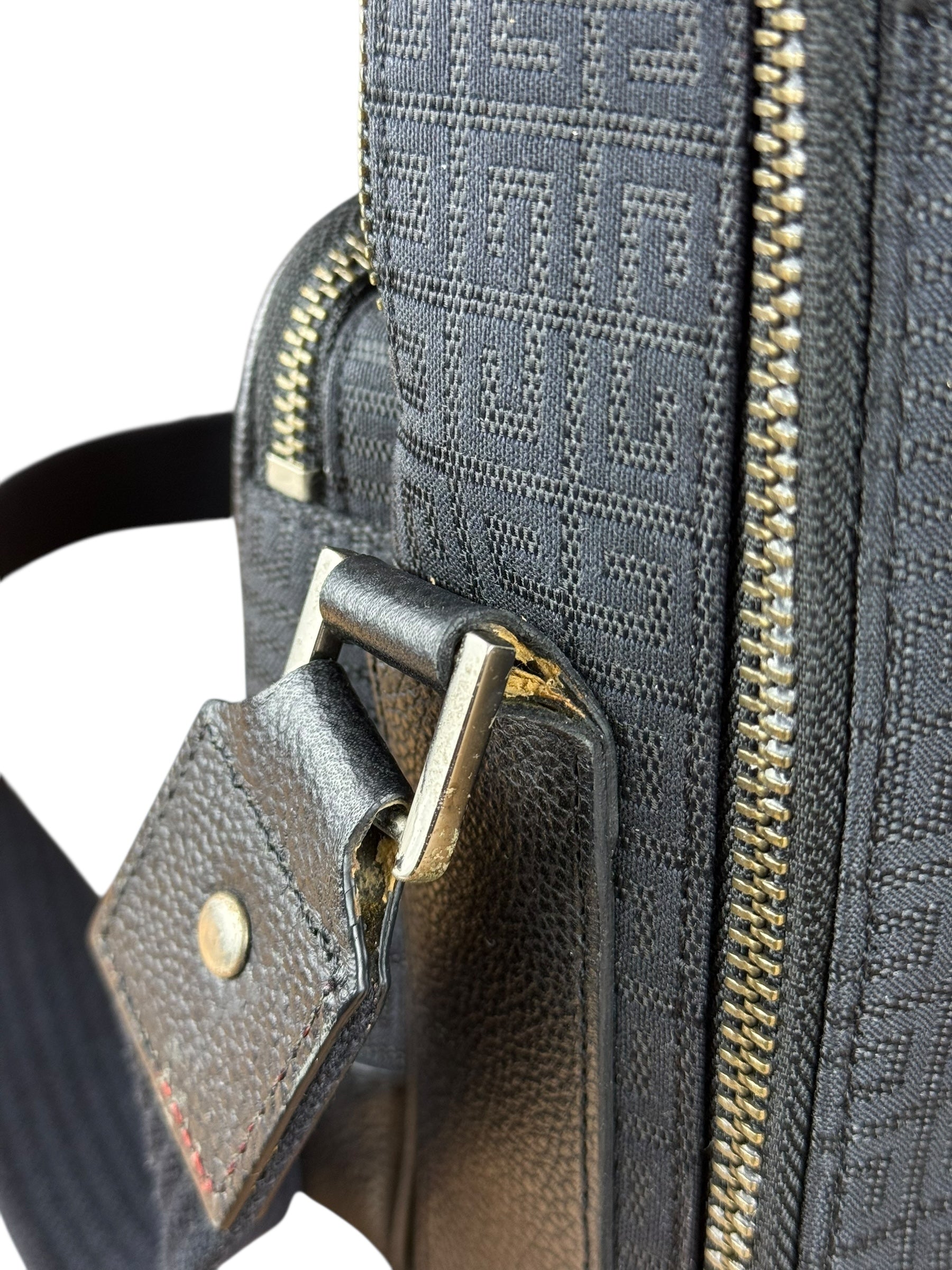 Givenchy Black Canvas Leather Lined Crossbody