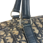 Christian Dior Vintage Navy Blue Trotter Oblique Bowling Boston Hand Bag
