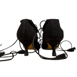 Manolo Blahnik Brown Suede Strappy Heels