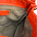 Bottega Veneta Sunset Orange Intrecciato Leather Hobo Tote