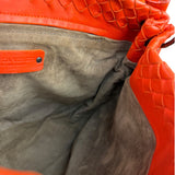 Bottega Veneta Sunset Orange Intrecciato Leather Hobo Tote