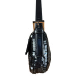 Fendi Vintage Black Sequin Baguette Shoulder Bag