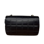 Chanel Black Satin Chocolate Bar Mini Chain Flap Bag 2010